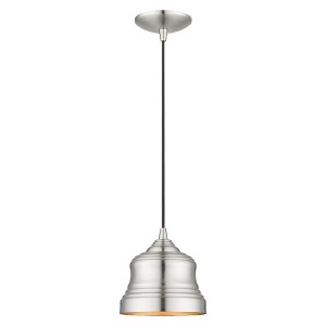 Livex Lighting Endicott 1 - Light Pendant in  Brushed Nickel - 1 of 4
