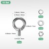 Unique Bargains Stainless Steel Durable Rust-Resistant Eyebolts with Nuts Washers Male Screw for Fastening 10 Pcs - 3 of 4
