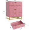 coucheta 3/4 Drawer Dresser with Metal Legs, Modern Wood Dressers Chest Organizer with Wide Storage,for Bedroom, Living Room, Hallway, Entryway - 2 of 4
