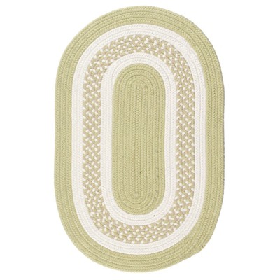 Colonial Mills Flowers Bay - Light Green 2 Ft x7 Ft Runner (Oval) Rug Indoor/Outdoor 100% Polypropylene