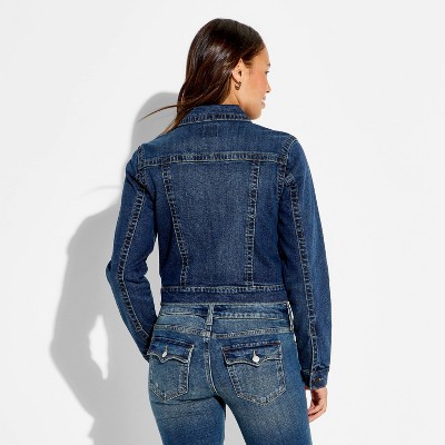 Женские куртки Wild Fable Women's Denim Shrunken Jacket - Wild Fable™ Blue L — фото 3