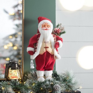 KWPZQEB Christmas Ornament Standing Santa Red/White - 1 of 4