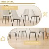 MAYEERTY Modern Kitchen, Linen Padded Seats and Study Black Metal Leg Design Dining Chairs Set of 4 - 3 of 4