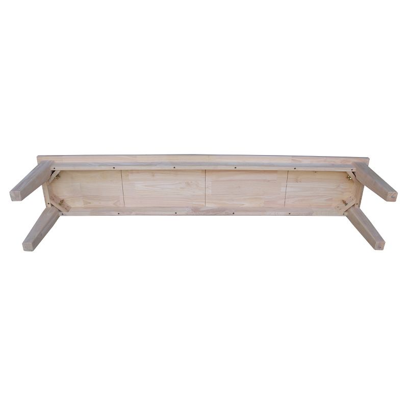 72" Shaker Style Bench Unfinished - International Concepts, 6 of 8