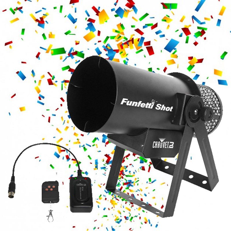 Chauvet DJ FUNFETTI SHOT Professional Party Confetti Cannon Launcher w/ Remote, 1 of 7