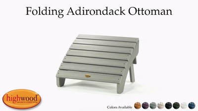 Coastal Teak High-Grade Poly Lumber Folding Ottoman