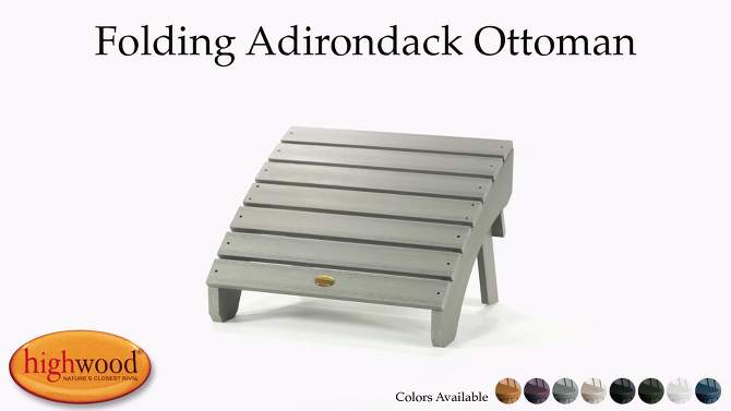 Hamilton Folding & Reclining Adirondack Chair with Folding Adirondack Ottoman - Highwood, 5 of 6, play video