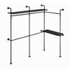 PDTEND 118.3'' Reversible Heavy-Duty Industrial Pipe Garment Rack with Shelves, Black - 4 of 4