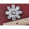Anna-Kaci Crystal Rhinestone Faux Pearl Flower Swirl Wreath Fashion Pin Brooch - 3 of 4