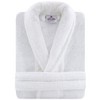 American Soft Linen Turkish Warm Fleece Bathrobe, Mens and Womens Robes, 1 Piece Shawl Collar  Adult Matching Couple Robes for your Bathroom - 3 of 4