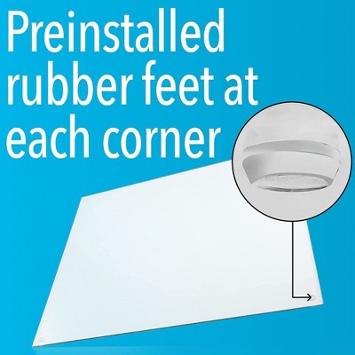 Clear Tempered Glass Desk Mat 19" x 24" for Desktop Protection