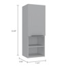 SEVOBAL Bathroom Storage Cabinets Multi-Functional Storage Cabinet, Dual Interior Shelves and Dual Open Shelves for Bathroom, White, 36.2"*15.7"*5.1" - 3 of 4