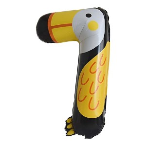 Unique Bargains Number Balloons Animal Print Foil Decoration for Party Birthday - 1 of 4