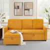Buenhomino Modern Comfortable Corduroy Upholstered Convertible Sofabed with Pull Out Sleep Couch Bed and Hidden Storage for Compact Space Living Room - 2 of 4