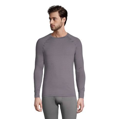 Lands' End Men's Stretch Thermaskin Long Underwear Crew Base Layer - X  Large - Arctic Gray : Target