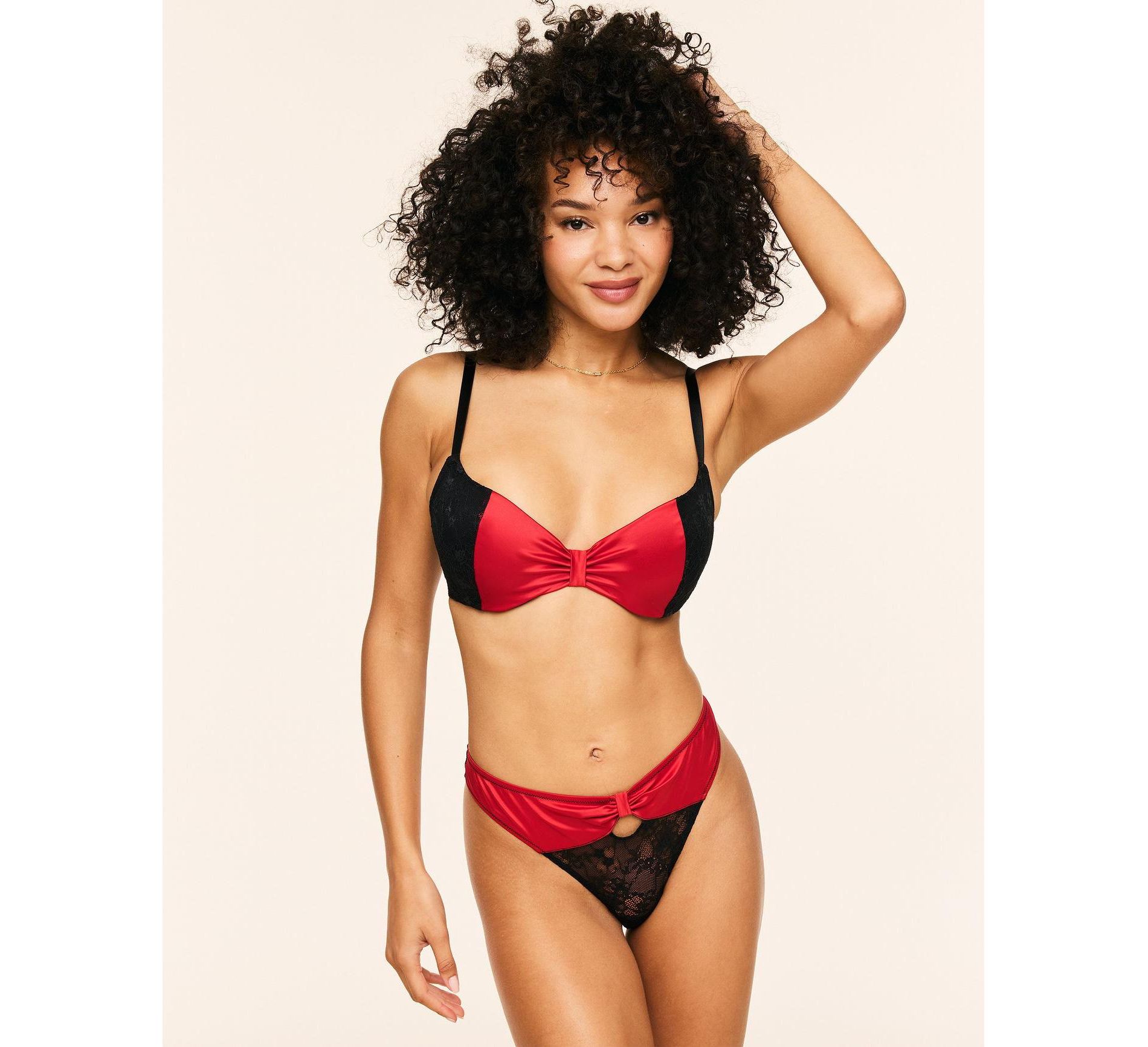 Adore Me Women's Eira Demi Bra Dark Red 34C
