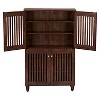 Fernanda Modern and Contemporary 4-Door Wooden Entryway Shoes Storage Tall Cabinet - Oak Brown - Baxton Studio - image 3 of 4