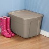 18gal Storage Tote Gray - Room Essentials™: Plastic Utility Container, Lidded, Stackable, Built-In Handles, 72qt Capacity - 2 of 4