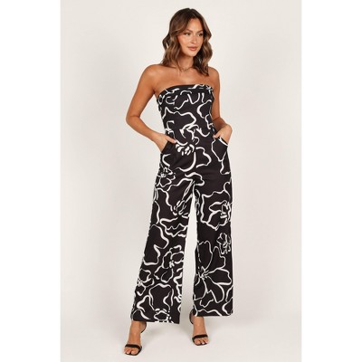 Target black sale floral jumpsuit