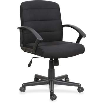 Lorell Task Chair Fabric Slope Arms 26-3/4"x25-3/4"x39" BK 83306