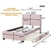 Accent Bed Frame Modern Upholstered with Pocket and Trundle Storage for Bedroom 44.5" Wide - 3irtyhousy - 4 of 4