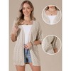 INSPIRE CHIC Women's Half Sleeve Lightweight Open Front Sheer Knit Casual Cardigan - 2 of 4