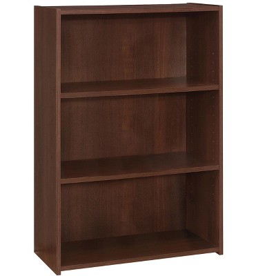 Bookshelf, Bookcase, 4 Tier, 36"h, Office, Bedroom, Brown Laminate, Transitional