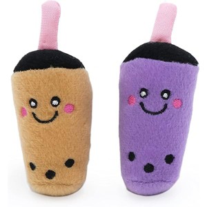 ZippyClaws NomNomz - Milk Tea & Taro Catnip Toy, Cute Cat Toys , Small Novelty Kitty Toys for Bored Cats - 1 of 1