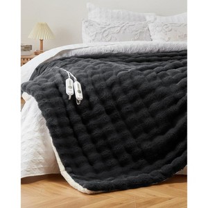 Heated Blanket Electric Throw, Soft Flannel Waffle Texture Heating Blanket with 4 Heat Levels & 4H Auto Off, ETL Certified Electric Blanket for Bed - 1 of 4