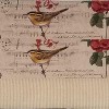 RLF Home Song Bird Banded 100% Cotton with Fully Lined 3" Rod Pocket Valnance for Windows 50" x 15" Beige - 4 of 4