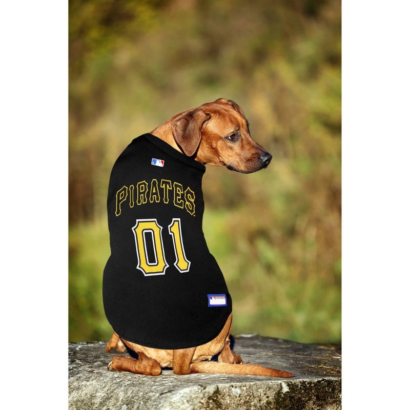 MLB Pittsburgh Pirates Pets First Pet Baseball Jersey - Black L, 3 of 6