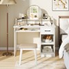 Tangkula Home Office Desk w/ Built-in Charge Station Computer Desk w/ Drawer & Adjustable Shelf - 4 of 4