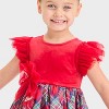 Toddler Girls' Mattel Barbie Dream Closet 2024 "Holiday Barbie" Inspired Tutu Dress - Red - image 2 of 4