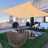 Yescom 18x18 Ft 97% UV Block Square Sun Shade Sail HDPE Canopy Patio Park Garden Tan - 2 of 4