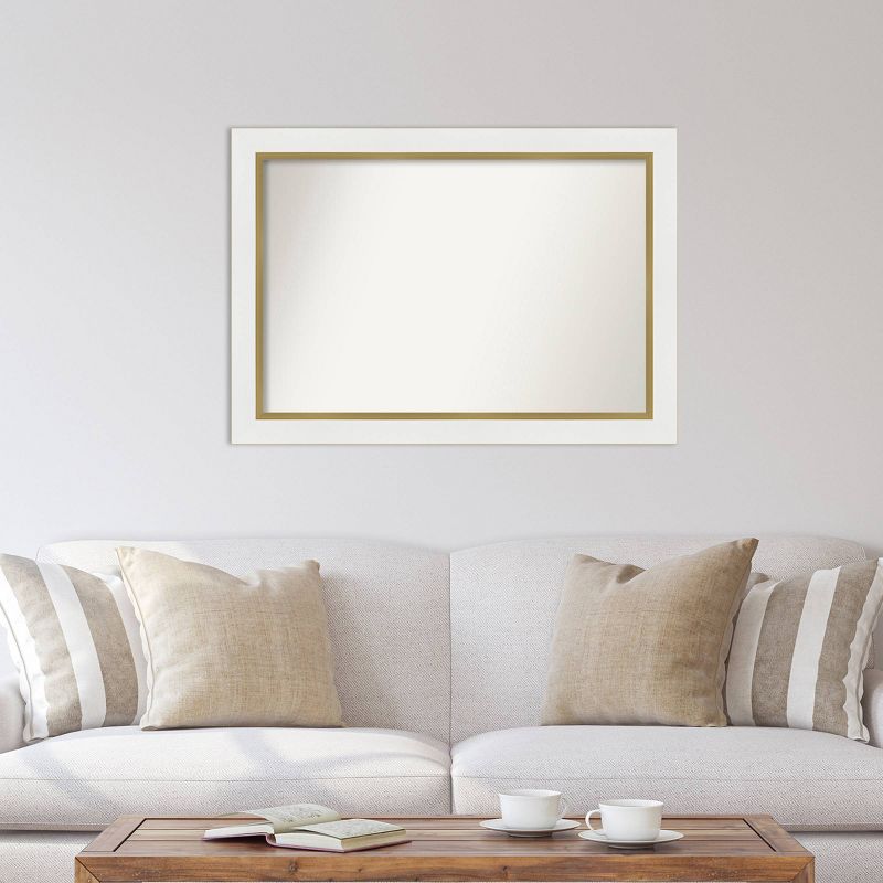 41&#34; x 29&#34; Non-Beveled Eva White Gold Wall Mirror - Amanti Art, 6 of 11