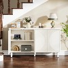 Hommoo 59.4" Sideboard Buffet, White Credenza Storage Cabinet with Doors White - 3 of 4