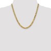 Black Bow Jewelry Men's 6.1mm 14k Yellow Gold Beveled Solid Curb Chain Necklace - 2 of 4