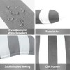 2 Pack Outdoor Throw Pillows, Waterproof & Fade-Resistant Patio Cushions for Garden, 18x18 Inch, Grey White strpie - 4 of 4