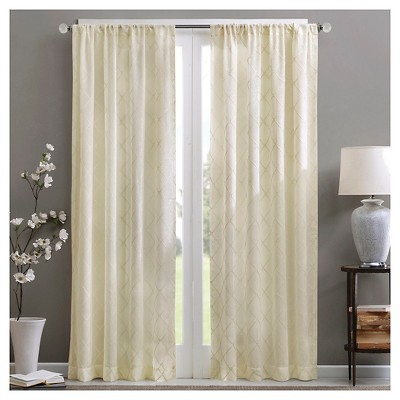 84"x50" Clarissa Diamond Sheer Curtain Panel