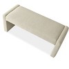 Kaia 47" Contemporary Farmhouse Linen Fabric Waterfall Upholstered Bench-Maison Boucle - 3 of 4