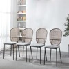 5 Pieces Dining Table Set for 4, Round Kitchen Table Set with 4 Upholstered Chairs, Wood Kitchen Breakfast Table Set for Kitchen Living Room - 2 of 4