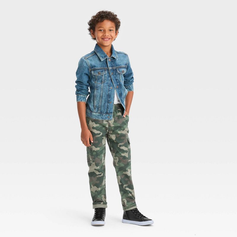 Boys' Stretch Tapered Cargo Pants - Cat & Jack™, 4 of 7