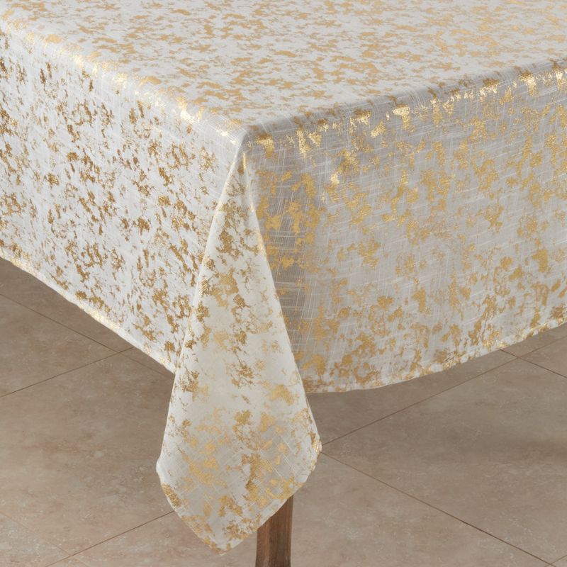 Saro Lifestyle Brushed Foil Tablecloth, 1 of 5