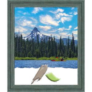 18"x22" Opening Size Upcycled Wood Picture Frame Art Teal/Gray - Amanti Art - 1 of 4