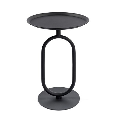 Small Round Coffee Table Metal Settee Side Table Lantern-Shaped End Table Serving Tray Top Drink Table Nesting Cocktail Tables-Cuddlewood