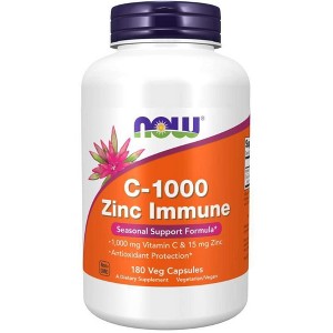 C-1000 Zinc Immune by Now Foods  -  180 VegCap - 1 of 1