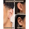 6 Pairs 2mm Stainless Steel Ball Stud Earrings, CZ Round Cartilage Earrings Set for Men & Women - 4 of 4
