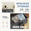 DOMETOUR Drawer Dresser for Bedroom, Fabric Storage Tower Tall Chest Organizer, Storage Cabinet Unit Bins Living Room Entryway Closet-Gray - 3 of 4