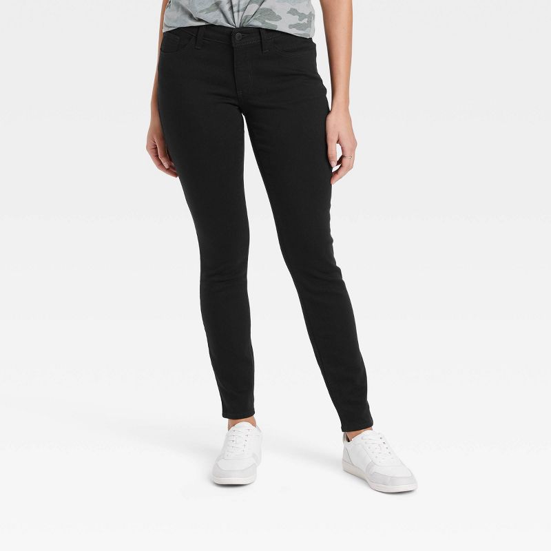 Women's Mid-Rise Curvy Fit Skinny Jeans - Universal Thread™, 1 of 7