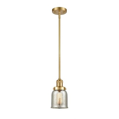 Bell - 1 Light Stem Hung Mini Pendant In Industrial Style-10 Inches Tall and 5 Inches Wide